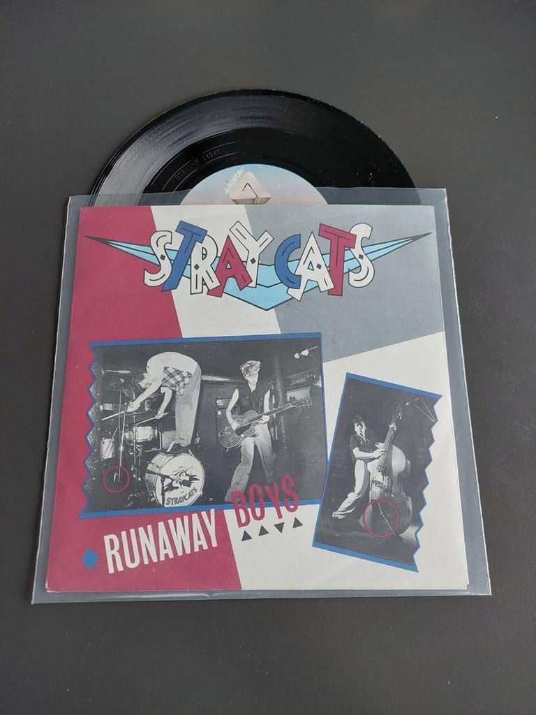 Stray cats runaway boys, Cd's en Dvd's, Vinyl Singles, Ophalen of Verzenden, Gebruikt, 7 inch, Single