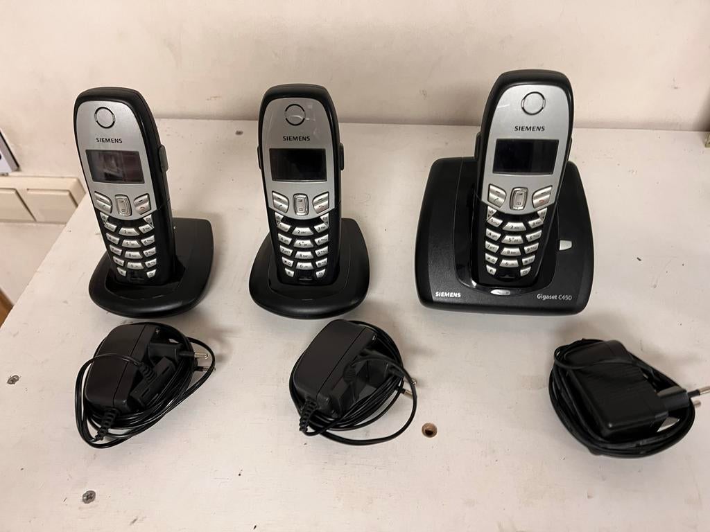 Siemens Gigaset C450 draadloze telefoons met 3 handsets, Ophalen of Verzenden, Gebruikt, 3 handsets