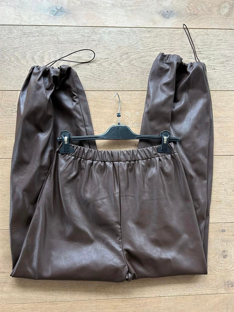 LUMINA vegan leather broek bruin mt TU, Maat 38/40 (M), Prato, Italie, Verzenden, Nieuw