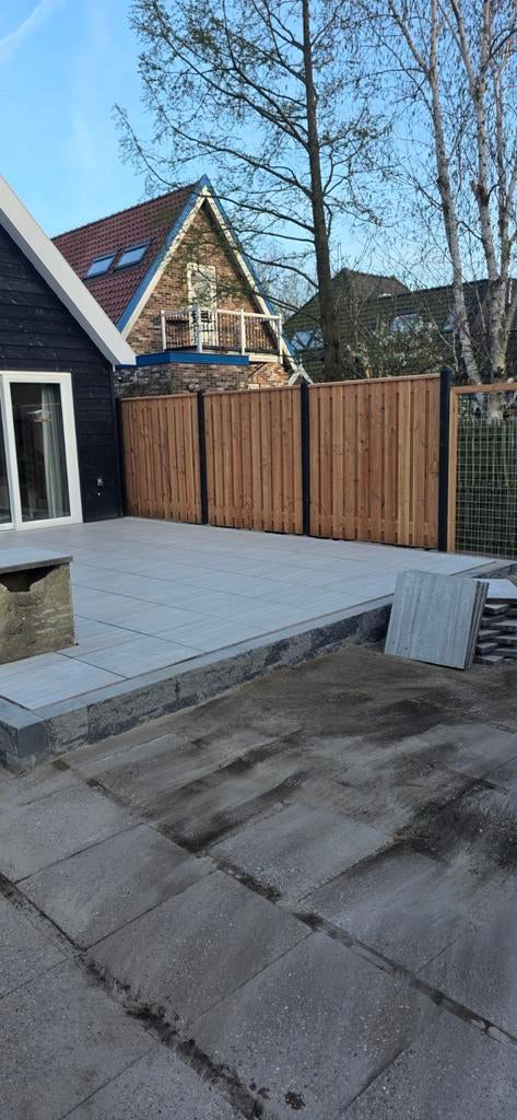 Nieuw! 14 terrastegels 60x60 cm keramiek en beton, Ophalen, Nieuw, Keramiek, Terrastegels