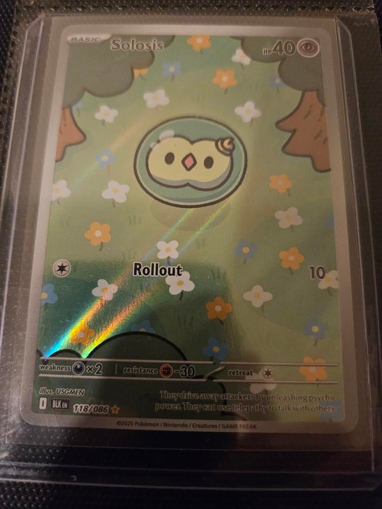 Pokemon Solosis 118/086 Black Bolt, Ophalen of Verzenden, Zo goed als nieuw, Losse kaart, Foil