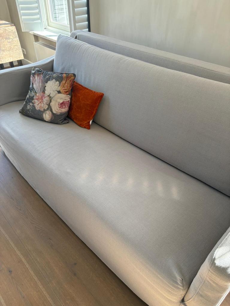 Hofz Bank Bo en twee Fauteuils Levi, Ophalen, Gebruikt, 75 tot 100 cm, Stof