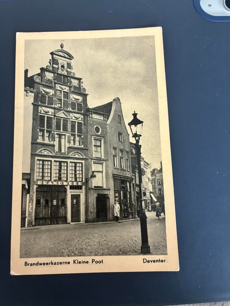 Ansichtkaart Deventer Brandweerkazerne Kleine Poot, Ophalen of Verzenden, Voor 1920, Ongelopen, Overijssel