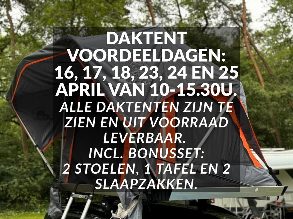 MG Rooftent 145cm | Incl. bonusset | Daktent Voordeeldagen, Ophalen, Nieuw, Tot en met 2