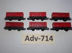 Adv-714 N Spoor Gesloten Goederenwagons 13253 Minitrix, Gebruikt, Gelijkstroom, Trix, Wagon