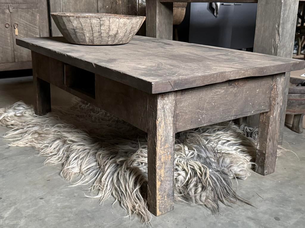 Salontafel old barn met laatje, Ophalen, 100 tot 150 cm, Bergen op zoom, Nieuw