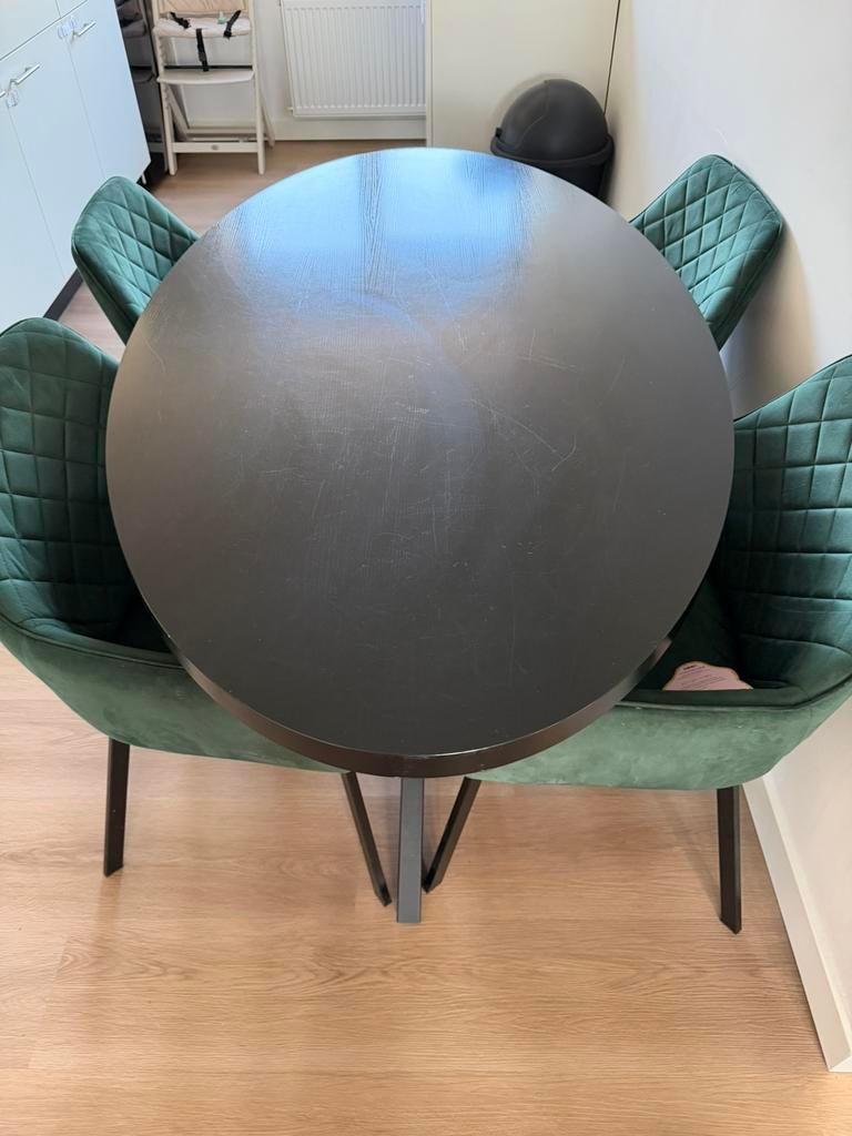 Eettafel melamine, Huis en Inrichting, Tafels | Eettafels, Gebruikt, Vijf personen of meer, 150 tot 200 cm, Ovaal