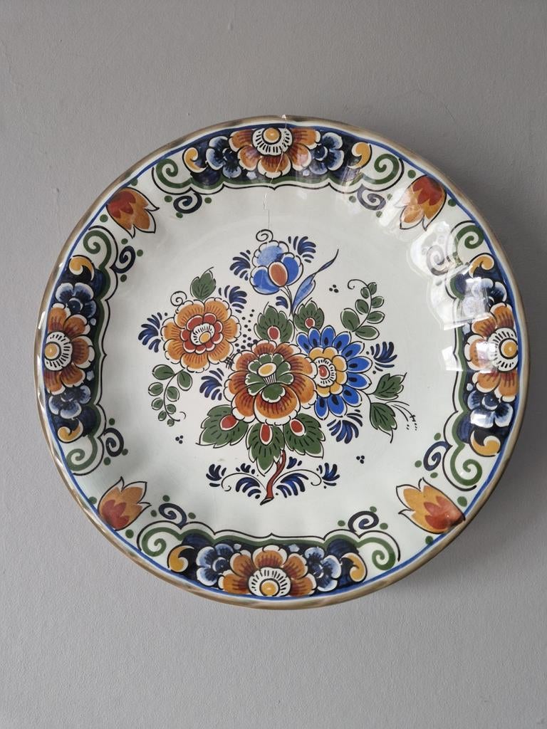 Delfts Polychroom Sierbord - Handwerk Holland, Ophalen of Verzenden