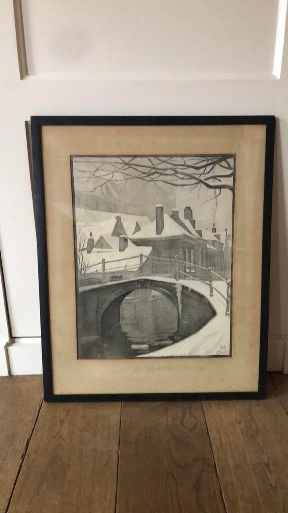 Oude aquarel, Ophalen