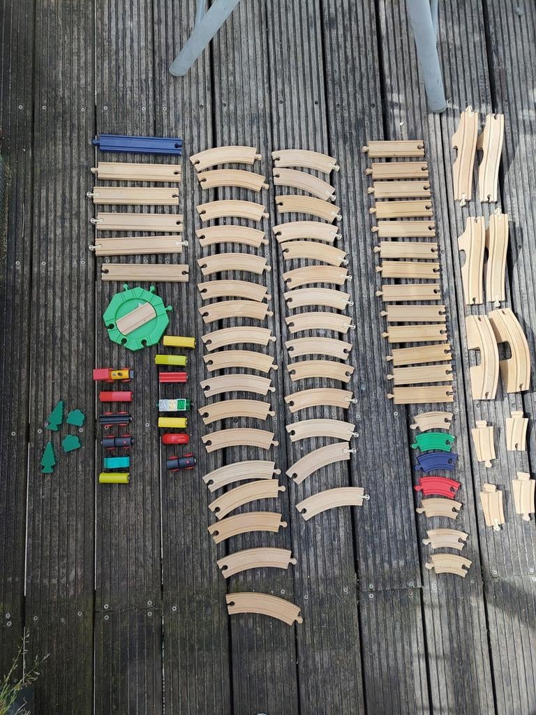 Houtentrein set, Kinderen en Baby's, Speelgoed | Houten speelgoed, Ophalen