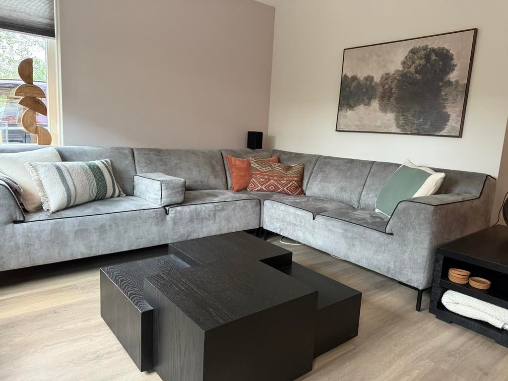 Design salontafel Richmond - Lennox zwart eikenhout - zgan, Ophalen of Verzenden, Zo goed als nieuw