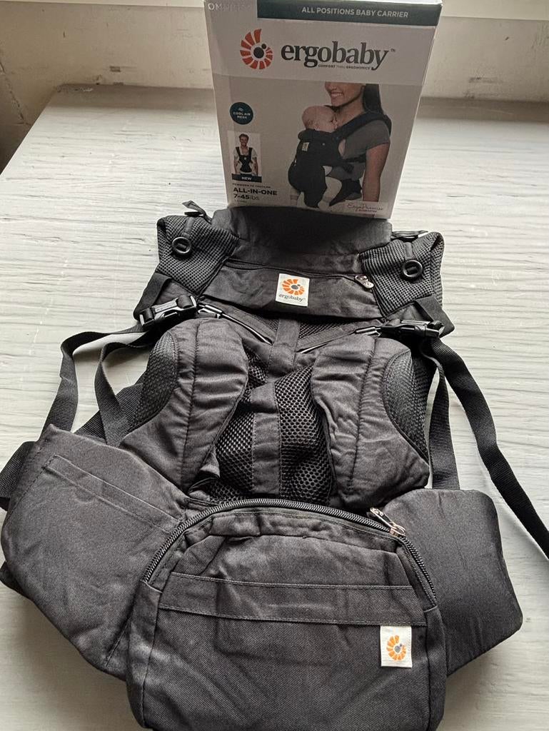 Ademende 360 Draagzak - Cool Air Mesh Carbon Grey