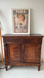 Oude antieke Frans grenen kast dressoir, Ophalen of Verzenden