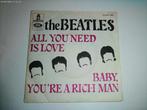The Beatles - All you need is love / baby you're a rich man, Gebruikt, Fotohoes, 7 inch, Single