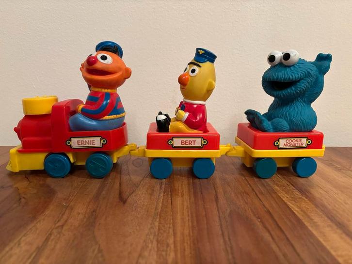 Bert & Ernie Trein met Koekiemonster, Kinderen en Baby's, Speelgoed | Overig, Gebruikt, Jongen of Meisje, Ophalen of Verzenden