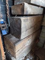 Oude eiken balken 16x16, Ophalen, Eiken, 50 mm of meer, Balk