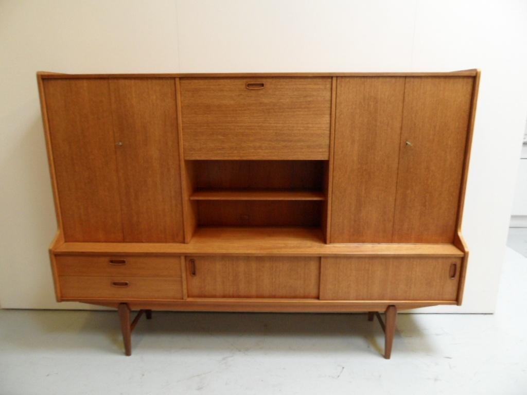 vintage high board  wandmeubel  Mid Century, Ophalen of Verzenden, Gebruikt, 25 tot 50 cm, 50 tot 100 cm