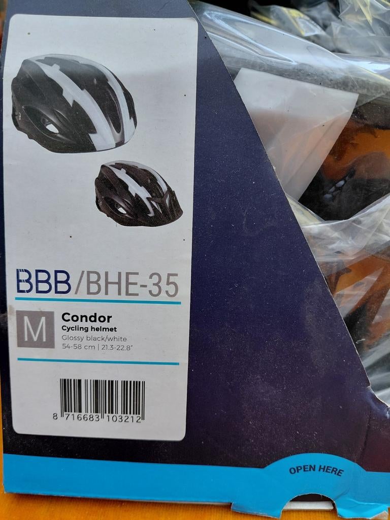 BBB Condor Fietshelm Zwart/Wit Maat M (54-58cm) Nieuw, M, Nieuw, Ophalen of Verzenden, BBB