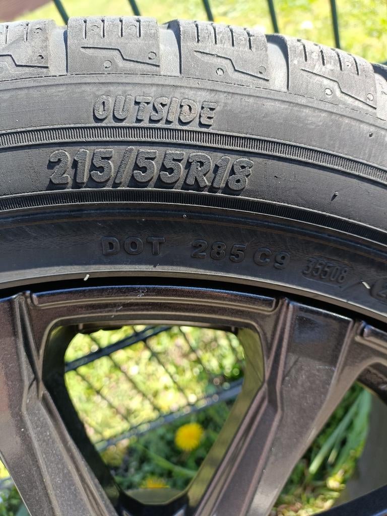 18 inch velgen met winterbanden, profiel 4,5/6,5 mm, Auto-onderdelen, Ophalen, 18 inch, 215 mm, Velg(en)