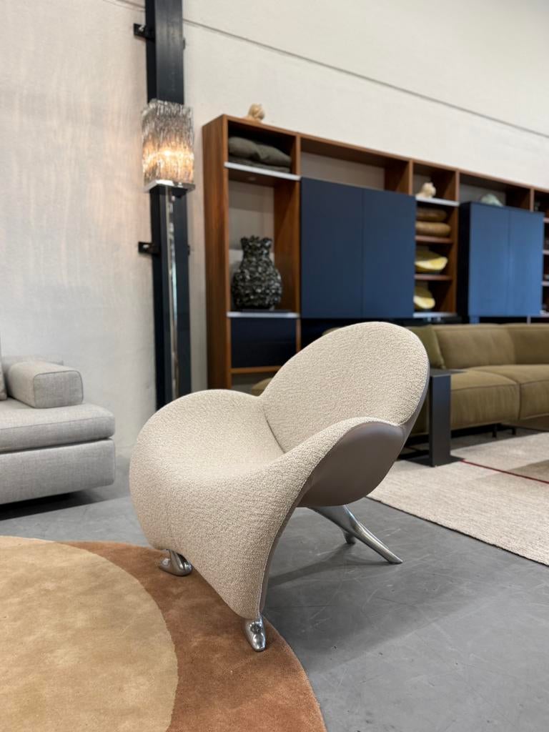 Nieuw Leolux Papageno Fauteuil stof leer Design stoel, Leolux, Nieuw, 75 tot 100 cm, Ophalen of Verzenden
