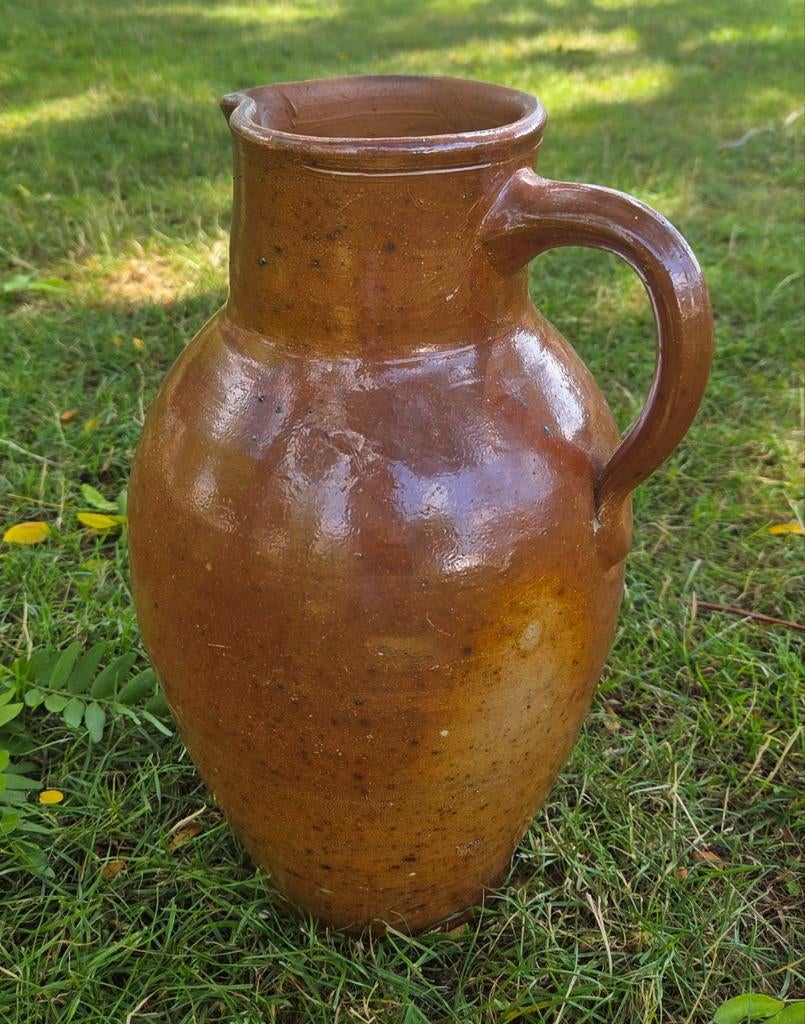 Antieke decoratieve gres kruik, Ophalen of Verzenden, Gebruikt