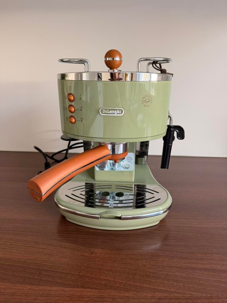DeLonghi Icona Vintage espressomachine Groen, Witgoed en Apparatuur, Koffiezetapparaten, Ophalen, Espresso apparaat, Zo goed als nieuw