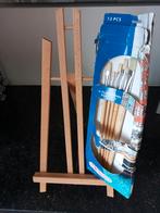 50h Nieuw schildersezel tafelmodel met 6 kwasten merk Artico, Ophalen of Verzenden, Nieuw, Ezel