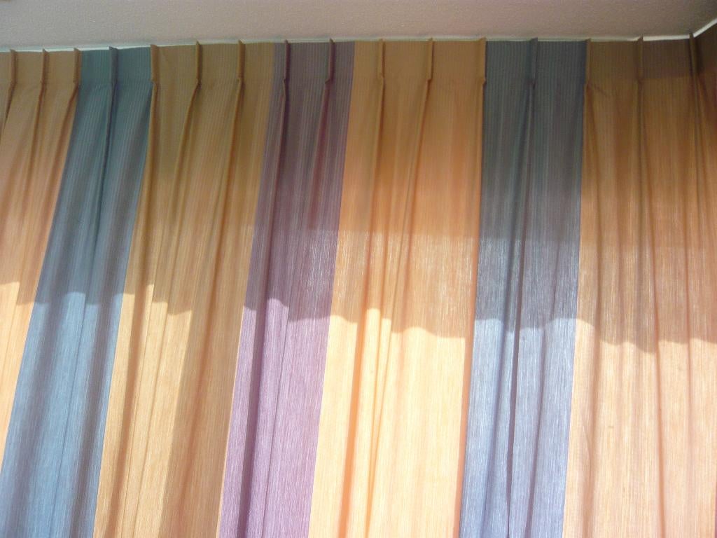 Gordijn H.250 x br. 300 cm. geplooid, 200 cm of meer, Ophalen of Verzenden, Zo goed als nieuw, 200 cm of meer