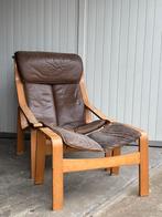 Vintage lounge chair met ottoman | Modernism, Ophalen of Verzenden