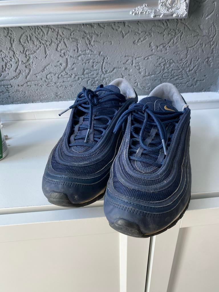 Nike Air Max 97 Navy Blauw Sneakers, Ophalen of Verzenden, Gedragen, Blauw, Sneakers of Gympen
