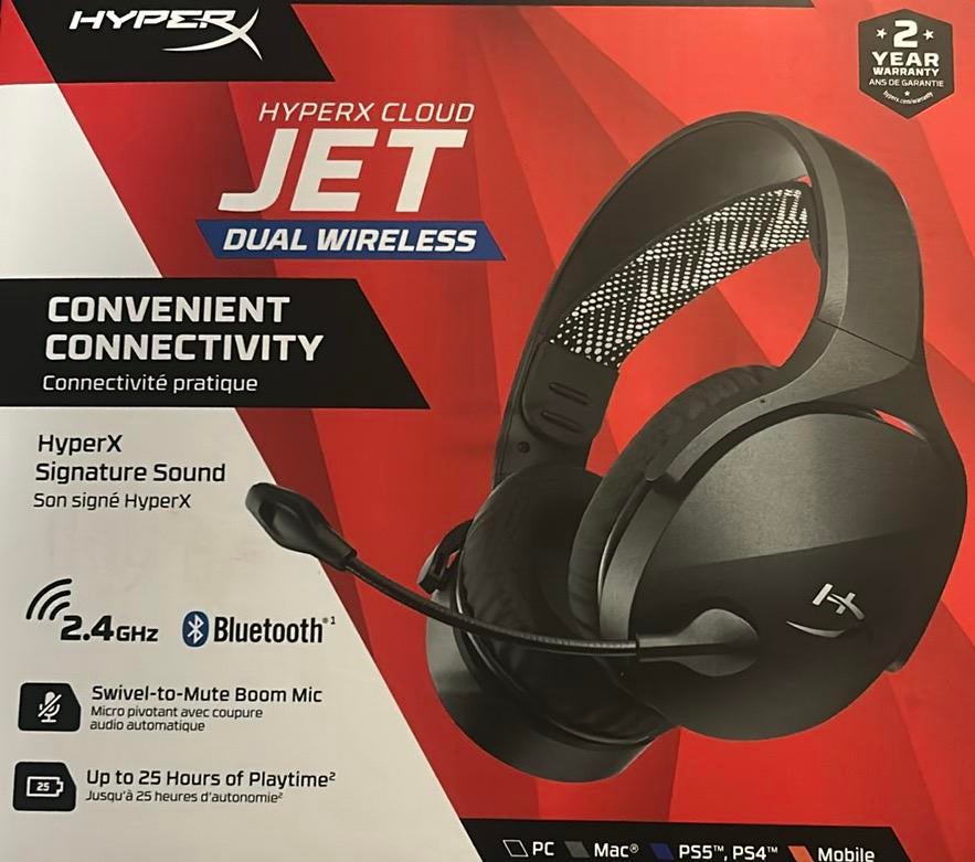Zwart hypergaming headset dual werelss, Ophalen, Zo goed als nieuw