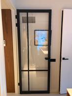 7 zwarte Berkvens deuren met deurbeslag en scharnieren, Doe-het-zelf en Verbouw, Ophalen, Glas, 80 tot 100 cm, 215 cm of meer