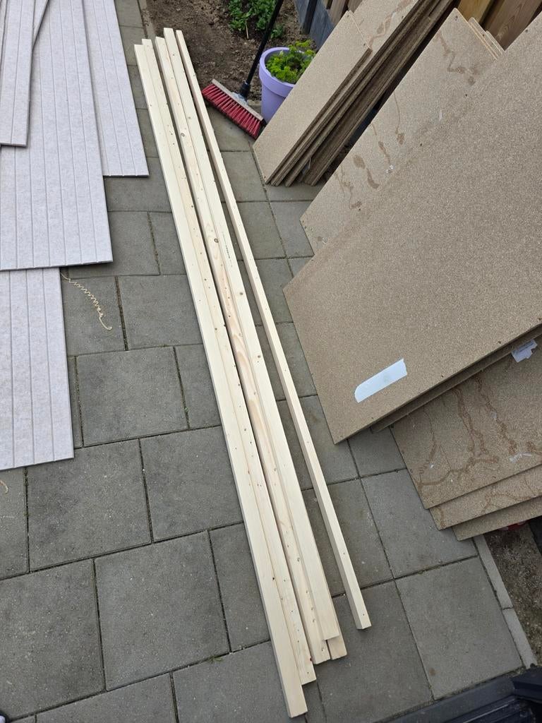 6 gebruikte latten gratis af te halen, Ophalen, Gebruikt, Minder dan 25 mm, Plank