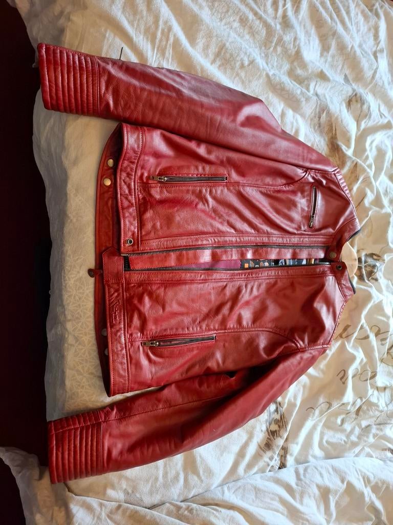 Richa leren motorjas rood, Ophalen, Heren, Jas | leer, Richa