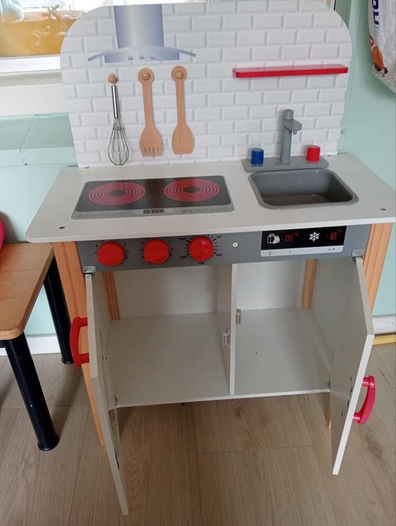 Houten speelgoed keukentje, Ophalen, Hout, Speelkeuken