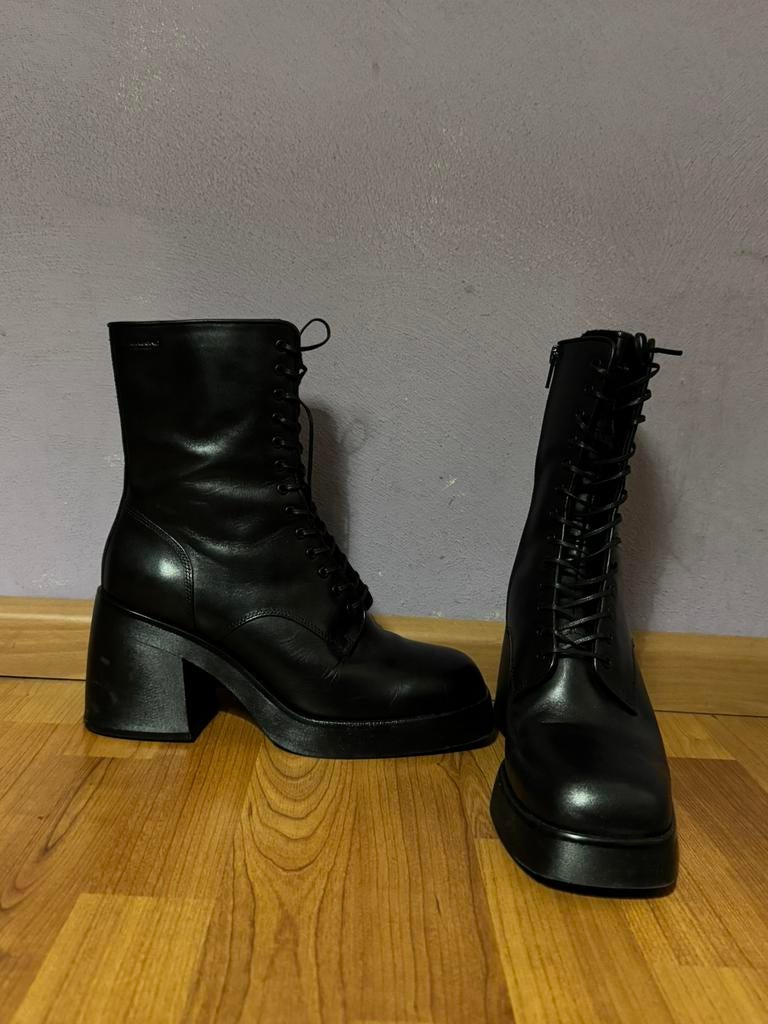 Leren Vagabond laarsjes zwart 41, Kleding | Dames, Schoenen, Verzenden, Zwart, Lage of Enkellaarzen, Zo goed als nieuw