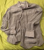 Arrow Ambassador Line gestreept 100% zijden overhemd Mt S, Ophalen of Verzenden, Nieuw, Bruin, Halswijdte 38 (S) of kleiner