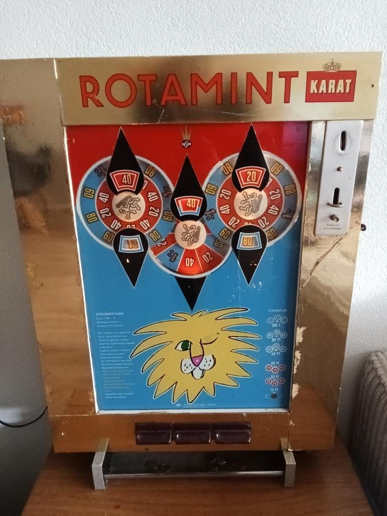 Rotamint gokkast, Verzamelen, Ophalen, Gebruikt