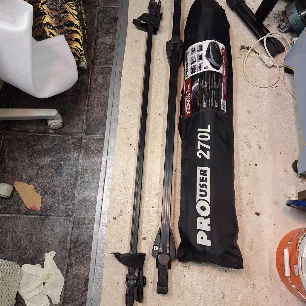 Universele dakdragers 128cm voor open dakrailing, Ophalen of Verzenden, Gebruikt