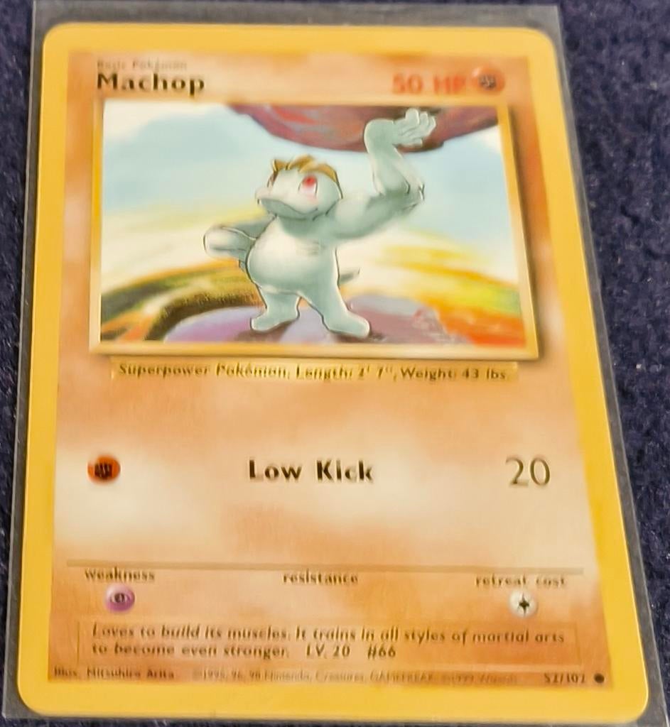 Machop Pokémon kaart - Base Set, Ophalen of Verzenden