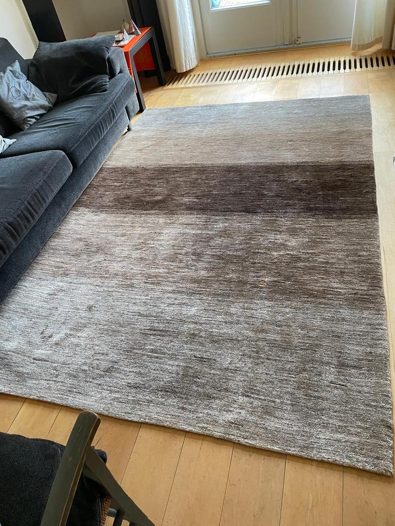 Wollen kleed, Pers, Huis en Inrichting, Stoffering | Tapijten en Kleden, Ophalen, Bruin, 150 tot 200 cm, 200 cm of meer