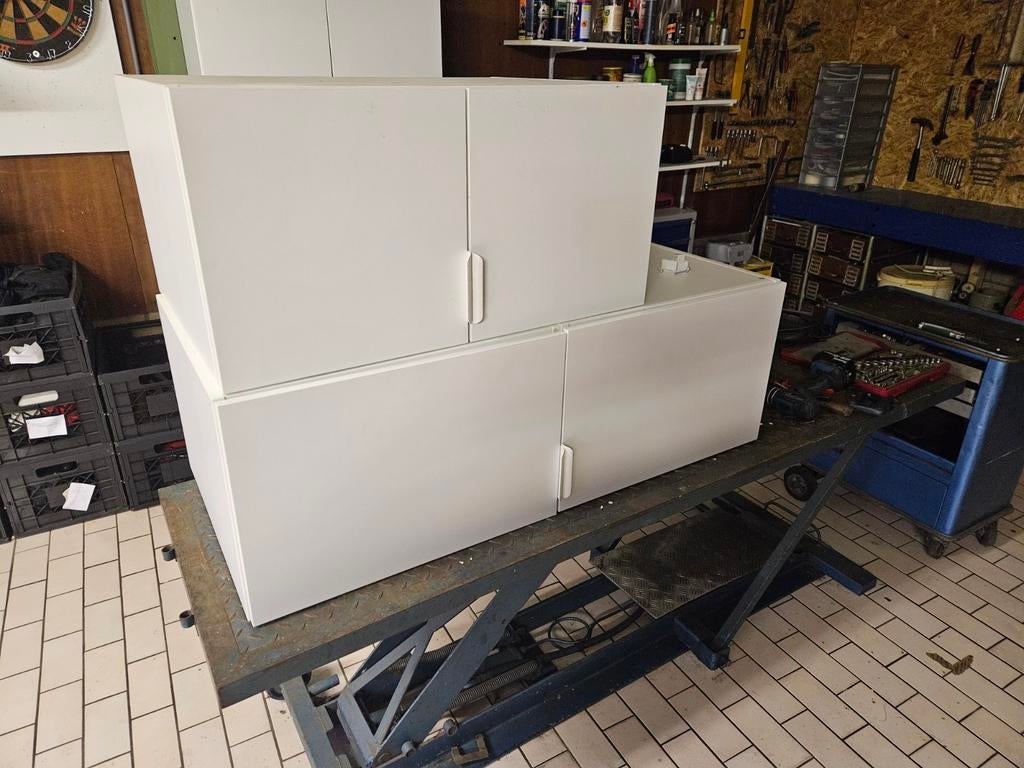 2x Ikea kast wit met deur. 1x 80x57x40cm. 1x 120x57x40cm., Ophalen of Verzenden, Gebruikt