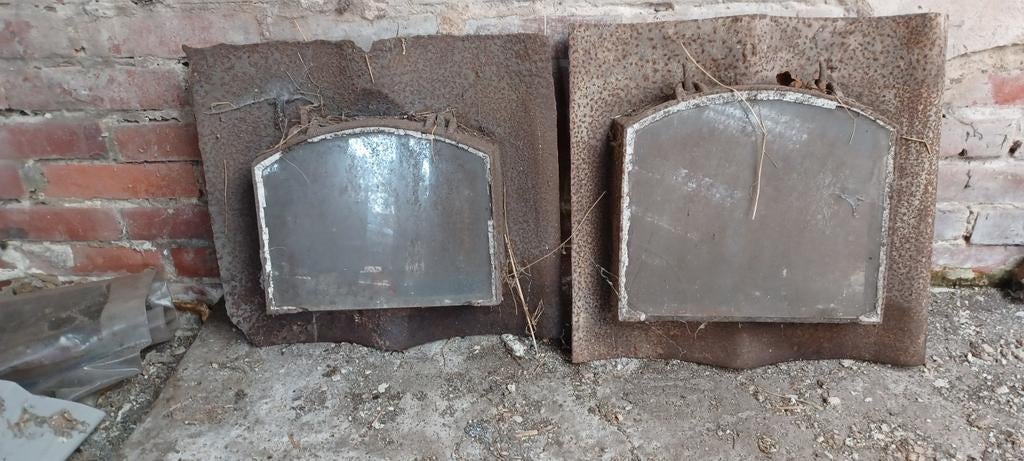 Oude dakramen en een stalraam, Doe-het-zelf en Verbouw, Glas en Ramen, Gebruikt, Minder dan 80 cm, Minder dan 80 cm, Overige typen