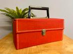 Retro rood Cassettebandjes koffertje houder cassettes, Cd's en Dvd's, 2 t/m 25 bandjes, Overige genres, Ophalen of Verzenden, Zo goed als nieuw