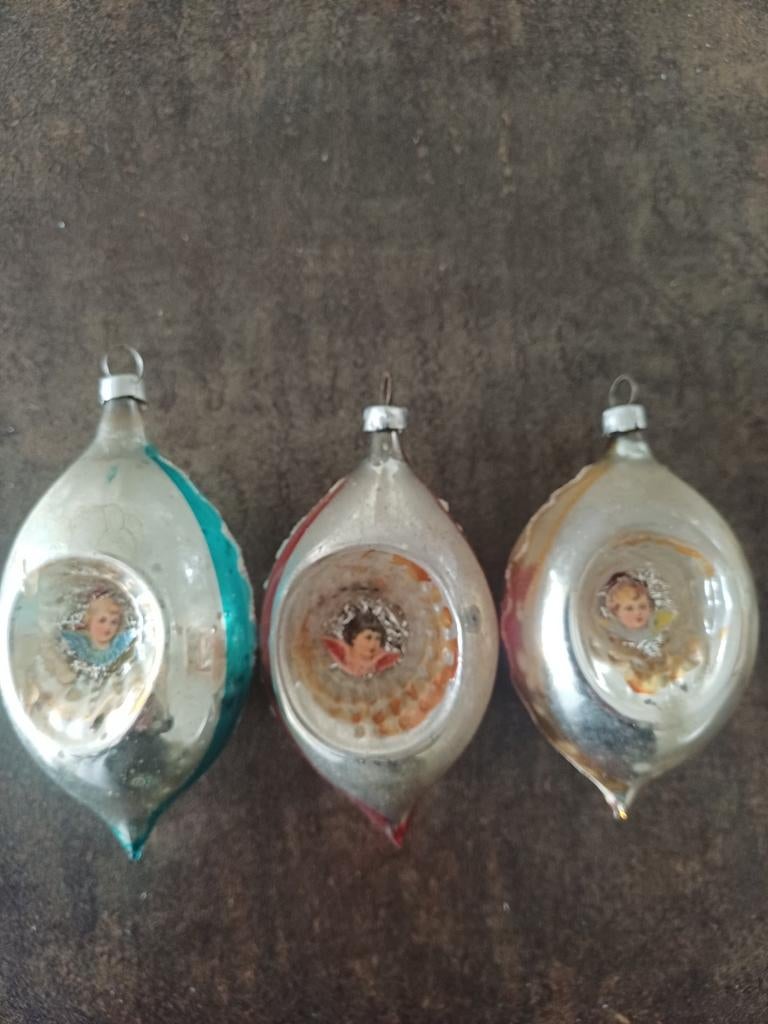 Oude kerstballen van glas, Ophalen of Verzenden