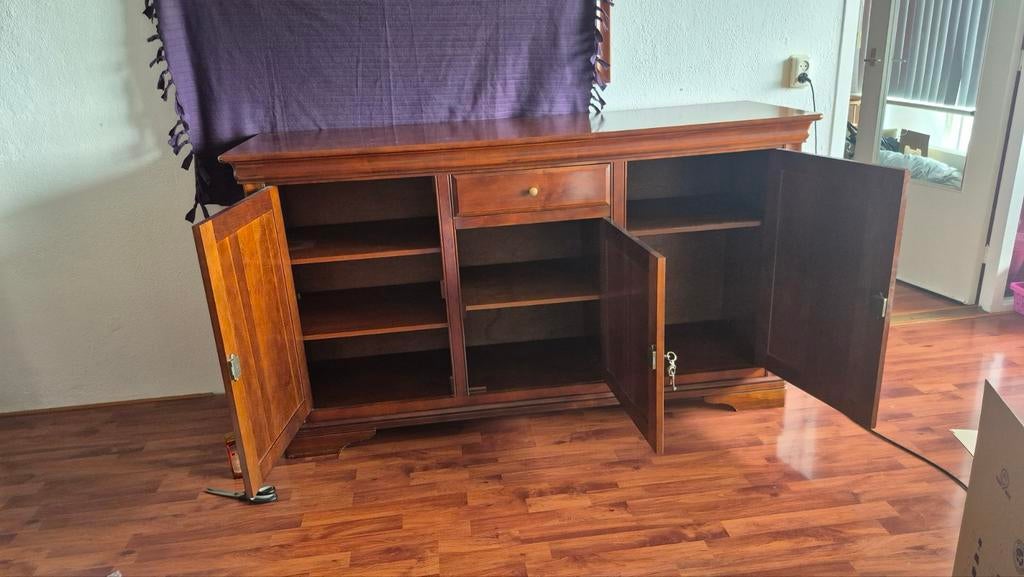 Kersenhouten Dressoir met Lade en Opbergvakken, Gebruikt, 150 tot 200 cm, Ophalen of Verzenden, Kersenhout