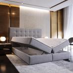 OP=OP Opberg Boxspring Dubai 200 x 220 Grijs | 40 cm boxen, Ophalen of Verzenden, Overige maten, Grijs, 220 cm