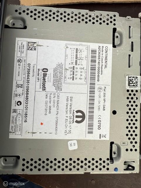 Autoradio peugeot boxer citroen jumper 07356443510 Origineel, Auto-onderdelen, Gebruikt, Ophalen of Verzenden