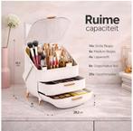 Luxe Make-up Organizer Opbergdoos met Lades - Stofvrij, Gehele gezicht, Wit, Nieuw, Ophalen of Verzenden
