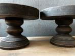 Set van 2 houten plateau’s, Huis en Inrichting, Woonaccessoires | Kandelaars en Kaarsen, Ophalen, Zo goed als nieuw, Grijs, Hout